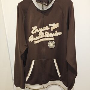 Enyce Brown Jacket with Cream Details